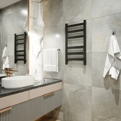 Полотенцесушитель электрический Teymi Modern П6 (40х80) чёрный матовый 6