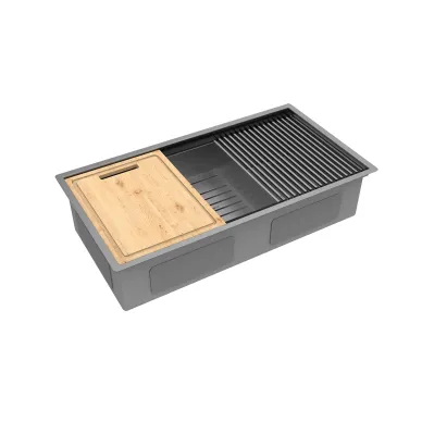 Мойка кухонная Lemark Tabaga (9936135) 82 см, графит 5