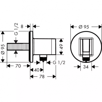 Шланговое подключение Hansgrohe Fixfit Porter S (26487000) 1
