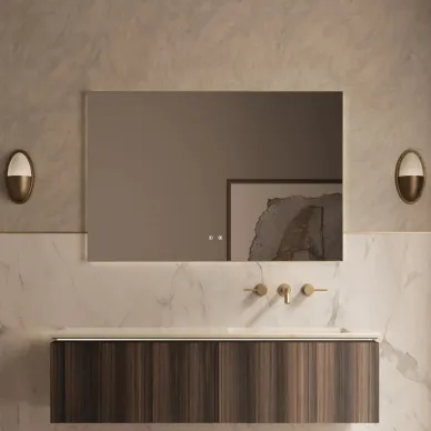 Тумба для ванной Vincea Luxe VMC-4LX140WN 139x52 см, подвесная, натуральный орех 6