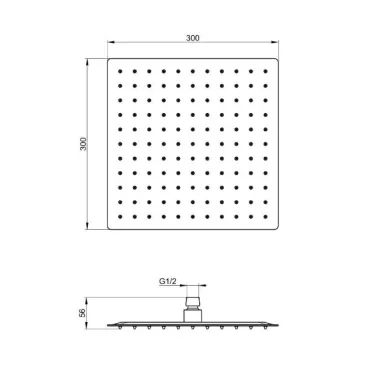 Верхний душ Wonzon & Woghand WW-88DP02-CR хром 1