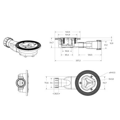 Поддон для душа Belbagno Uno TRAY-MR-UNO-AH-120/80-35-W-BO 120х80 см, белый матовый 4