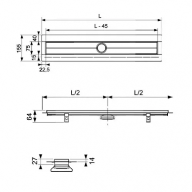Душевой лоток TECE TECEdrainline (601200) (120 см) 8