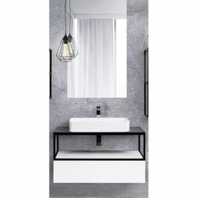 Тумба для ванной Cezares Cadro 80 (bianco ghiaccio) 0