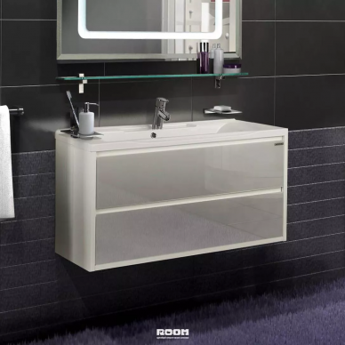 Тумба для ванной Aquaton Римини 100 (1A232801RN010) белый глянец 5