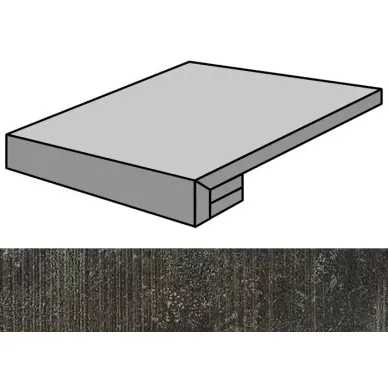 Sybarum 7.0 Black Scavato Gradone-60 59.55x59.55 0