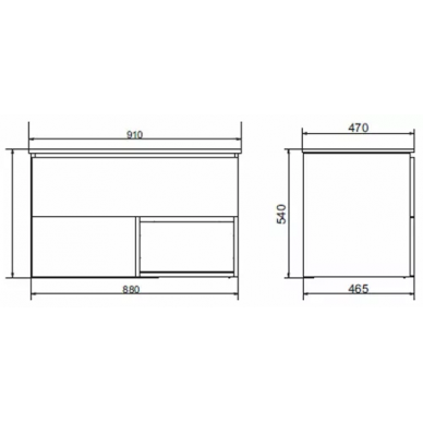 Тумба для ванной Comforty Мальме-90 (91x54x47 см), дуб дымчатый 6