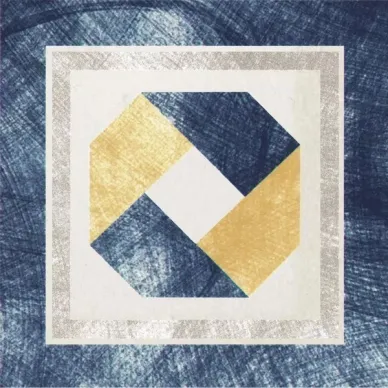 1036845 Via Emilia Inserto Festone BIANCO-BLU 10x10 0