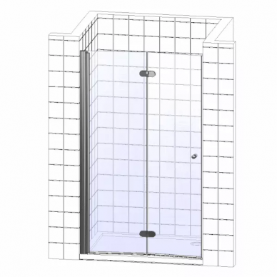 Душевая дверь Bravat Black Line (BD100.4121B) складная 5