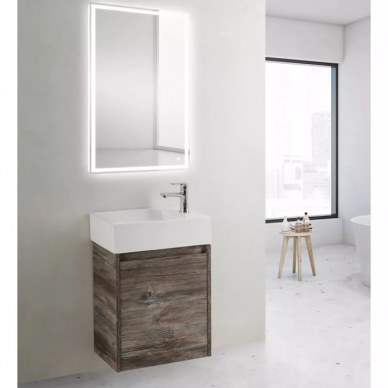 Тумба для ванной Belbagno Kraft Mini (KRAFT MINI-500/260-1A-SO-PP-L) левосторонняя, Pino Pasadena 3