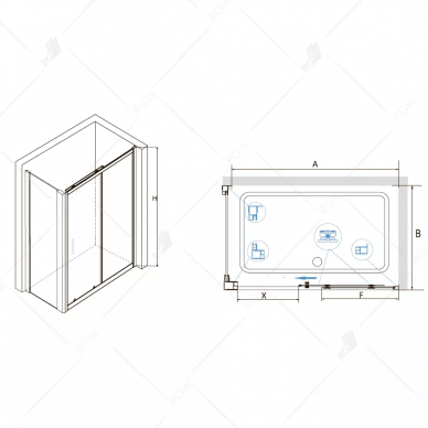 Душевой уголок RGW Classic CL-48 (CL-14+Z-050-1) (32094886-011) 160х80х185 см, профиль хром/стекло прозрачное 3