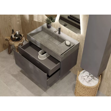 Тумба для ванной Raval Facet (Fac.01.80/P/A/RL) (80 см) антрацит 9