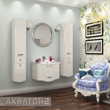 Тумба для ванной Акватон Венеция 75 (бордо темный) 5