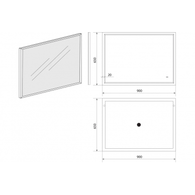 Зеркало Art&Max Aversa (AM-Ave-900-650-DS-F) (90x65 см) бесконтактный сенсор с LED подсветкой 11