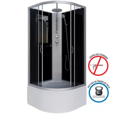 Душевая кабина Niagara Classic NG-2509-14BKT (1000х1000х2100) без гидромассажа 6