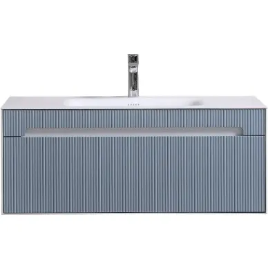 Тумба с раковиной Black & White Universe U920.1000 (100 см) Milk white/Cement grey 5