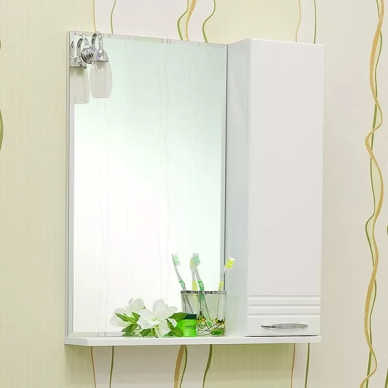 Зеркальный шкаф Sanflor Ода 60 R (белый) 0