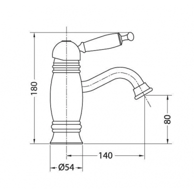 Смеситель для раковины Bugnatese Oxford (BN.OXF-6319BBIBR) (бронза) 1