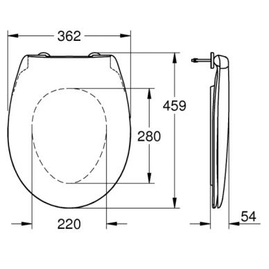 Крышка-сиденье Grohe Bau Ceramic Slim (39493000) микролифт 1