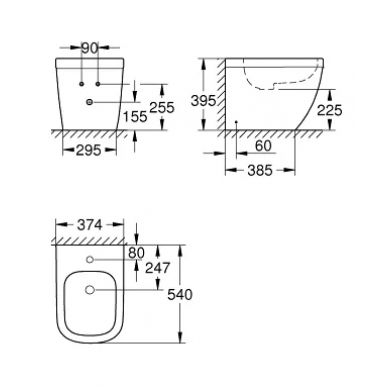 Биде напольное Grohe Euro Ceramic (39340000) 1