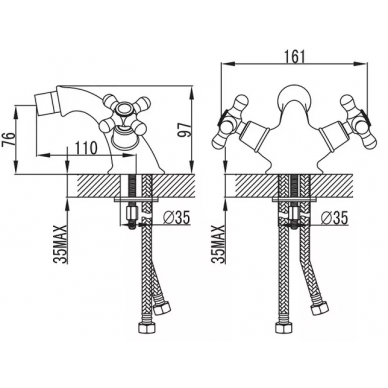 Смеситель для биде Iddis Jeals (49002T4C) 5