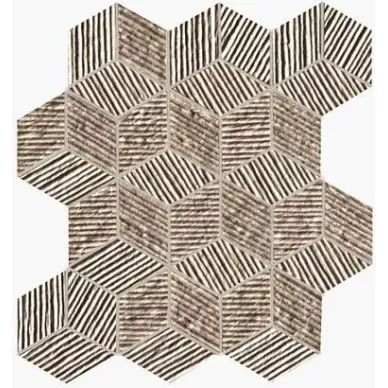 Lumina Glam Taupe Cube Mosaico 22,6*26 0