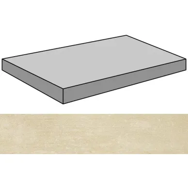 Beton Beige Lappato Gradone Ang 44.63x89.46 0