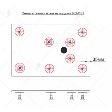 Ножки для поддона RGW N-08 (03230810-00) 8 шт 5