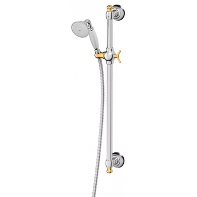Душевая штанга Ponsi Stilmar Chrome/Gold (PON 376..ST.RM), с душем (хром/золото) 0