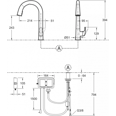 Смеситель для кухни Jacob Delafon Sensate (E72218-B7-CP) 7