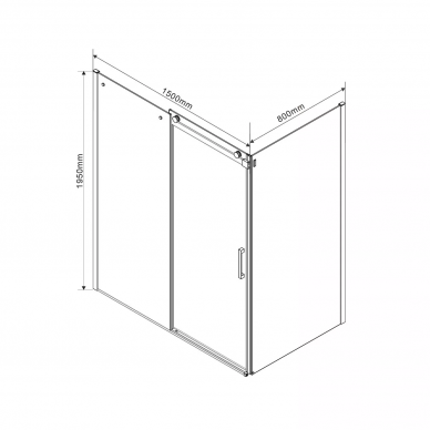 Душевой уголок Vincea Como (VSR-1C8015CL) 150х80 см, профиль хром/стекло прозрачное 6