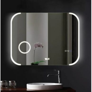 Зеркало Welt Wasser Frank 8060-3 (80x60 см) подогрев, подсветка, часы 0