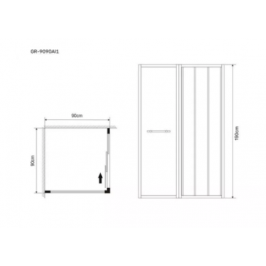 Душевой уголок Grossman Alba1 (GR-9090) 90x90х190 см 5