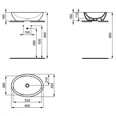 Раковина Ideal Standard Strada (K078401) (60 см) 5