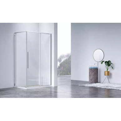 Душевой уголок Vincea Slim-N (VSR-4SN8011CL) 110х80х195 см, профиль хром/стекло прозрачное 3