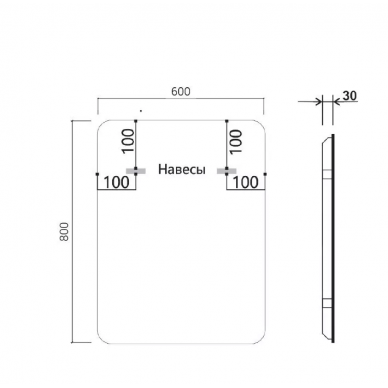 Зеркало Vincea (VLM-3VC600B-2) (60x80) с функцией антизапотевания, чёрная окантовка 5