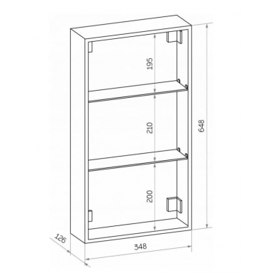 Зеркальный шкаф Art&Max Techno (AM-Tec-350-650-1D-R-DS-F) (35x60 см) с LED подсветкой, bianco lucido 9