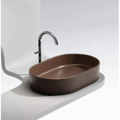 Раковина накладная Ceramicanova Element (CN6048MDB) (60.8 см) тёмно-коричневая матовая 5