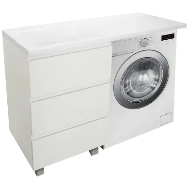 Тумба с раковиной Эстет Dallas Luxe 115 L (ФР-00002300) (левая) 3 ящика, белая 5