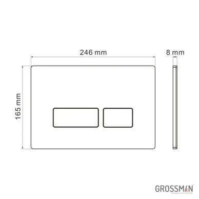 Инсталляция для подвесного унитаза Grossman 900.K31.01.000+клавиша 700.K31.03.000.000+унитаз GR-4411S 8