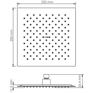 Верхний душ Wasserkraft Abens 2000 (A255) черный матовый 1