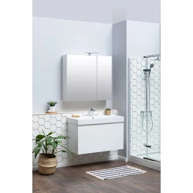 Тумба с раковиной Aquanet Йорк 212593 85 см белая глянцевая 5