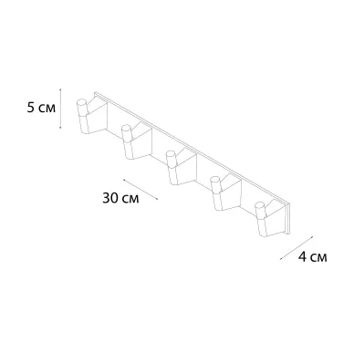 Крючок Fixsen TREND GOLD FX-99005-5 пятерной, золото 2