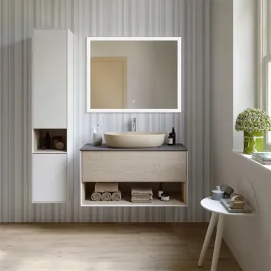 Kerama Marazzi Plaza Раковина накладная, 60х37см., с 1 отв., цвет: песочная матовая PLR.wb.60\SAN 6