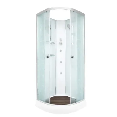Душевая кабина DTO EM EM1580NGM 80x80x208 см, без крыши, с гидромассажем 1
