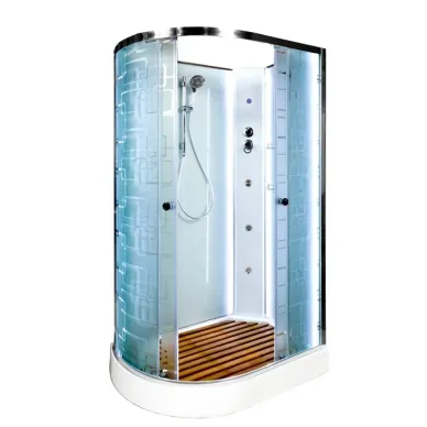 Душевая кабина DTO EM EM1511RNLED+GM 110x80x208 см, правая, без крыши, с гидромассажем и LED подсветкой 1