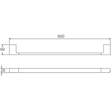 Полотенцедержатель Belz B907 B90701 оружейная сталь 1