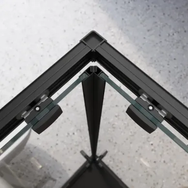 Душевой уголок BelBagno Luce LUCE-A-2-90-C-NERO 90x90 см, чёрный/прозрачное стекло 2