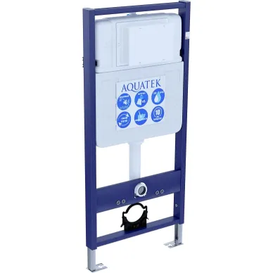 Комплект унитаз с инсталляцией и сиденьем микролифт Aquatek Лугано SET AQUATEK ЛУГАНО безободковый 1