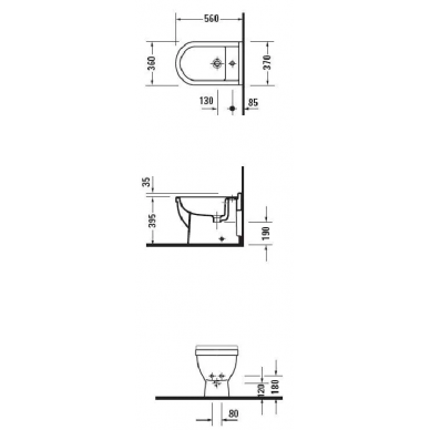 Биде напольное Duravit Starck 3 (223010) 1